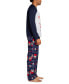 ფოტო #3 პროდუქტის Matching Unisex Mandalorian Long-Sleeve Top and Pajama Pants Set