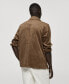 Фото #2 товара Men's Pockets Detail Suede Effect Overshirt