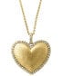 ფოტო #1 პროდუქტის EFFY® Diamond Heart 18" Pendant Necklace (1/4 ct. t.w.) in 14k Gold
