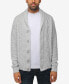 Фото #5 товара Men's Shawl Collar Cable Knit Cardigan