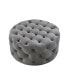 Фото #13 товара Bella Upholstered Tufted Allover Round Cocktail Ottoman