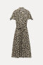 Платье-рубашка с анималистическим принтом — zw collection ZARA