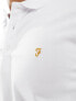 Farah Blanes long sleeve polo shirt in white