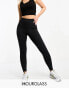 ASOS 4505 Hourglass Icon running tie waist gym legging with phone pocket in black Черный, 32 - фото #1