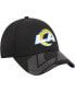 ფოტო #1 პროდუქტის Men's Black Los Angeles Rams Top Visor 9FORTY Adjustable Hat