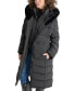 ფოტო #4 პროდუქტის Women's Faux-Fur-Trim Hooded Bibbed Puffer Coat