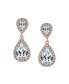 Фото #3 товара Серьги Bling Jewelry "Свадебные Подвесные Слезы" с камнями циркония AAA, розовое золото