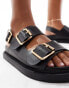 Фото #3 товара schuh Talbot double buckle sandals in black