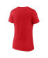 Women's Red Maryland Terrapins Basic Arch V-Neck T-shirt