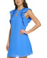 Фото #3 товара Women's Jewel-Neck Pleat-Sleeve Chiffon Dress