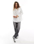 Reclaimed Vintage shirt multi-way asymmetric wrap shirt in off white