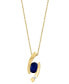 ფოტო #1 პროდუქტის EFFY® Sapphire (1-3/8 ct. t.w.) & Diamond (1/20 ct. t.w.) Asymmetric 18" Pendant Necklace in 14k Gold