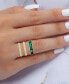 3-Pc. Set Cubic Zirconia & Enamel Stack Rings in 14k Gold-Plated Sterling Silver