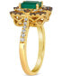 Фото #3 товара Emerald (3/4 ct. t.w.) & Diamond (1/2 ct. t.w.) Ring in 14k Gold