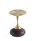Фото #1 товара Patching 15.75" Wide Stainless Steel Gold-Tone Tabletop End Table
