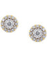 ფოტო #4 პროდუქტის Diamond Halo Stud Earrings (1/2 ct. t.w.) in 10k Gold