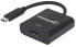 Фото #1 товара Manhattan USB-C to DisplayPort 1.2 Cable - 4K@30Hz - 21cm - Male to Female - Black - Lifetime Warranty - Blister - 3.2 Gen 1 (3.1 Gen 1) - USB Type-C - DisplayPort output - 3840 x 2160 pixels