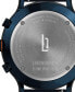 ფოტო #7 პროდუქტის Men's Blue Orange Chronograph Blue Leather Watch 42mm