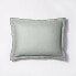 Фото #5 товара King Double Flange Merrow Stitch Comforter & Sham Set Light Teal Green/Dark