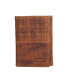 ფოტო #1 პროდუქტის Men's Plaid Embossed Leather Trifold Wallet
