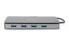 Фото #5 товара DIGITUS 11-Port USB-C Docking Station with SSD Enclosure - Wired - USB 3.2 Gen 1 (3.1 Gen 1) Type-C - 100 W - 1.4/2.2 - 1000 Mbit/s - Black - Grey