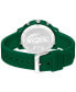 Фото #3 товара Часы и аксессуары Lacoste мужские хронограф L 12.12 с зеленым силиконовым ремешком 43 мм