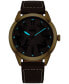 ფოტო #4 პროდუქტის Eco-Drive Men's Disney Brown Leather Strap Watch 41mm