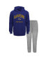 ფოტო #1 პროდუქტის Toddler Boys Purple, Heather Gray Baltimore Ravens Play by Play Pullover Hoodie and Pants Set