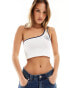 Фото #3 товара ellesse Capuano one shoulder vest in white