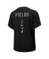 Women's Threads Justin Fields Black Chicago Bears Leopard Player Name and Number T-shirt