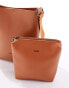 PASQ shoulder bucket bag in tan - фото #2