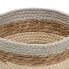 Set of Baskets Natural Grey 17 x 17 x 20 cm Natural Fibre (3 Pieces)