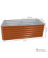 Фото #4 товара Galvalume Steel Rectangle Raised Garden Bed - Brown - 71 in