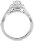 ფოტო #3 პროდუქტის Diamond Halo Engagement Ring (1-3/8 ct. t.w.) in 14k White Gold