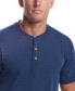 Фото #3 товара Men's Short Sleeve Melange Henley Shirt