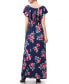 Maternity Floral Print Nursing Maxi Dress