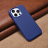 Фото #14 товара Skórzane etui iPhone 14 Pro Max magnetyczne z MagSafe Litchi Premium Leather Case granatowy