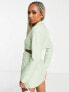 Фото #3 товара Платье Missyempire - зеленое блейзер-клейд с декоративным вырезом