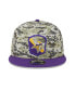 Фото #4 товара Men's Camo, Purple Minnesota Vikings 2023 Salute To Service 9FIFTY Snapback Hat