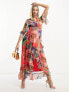 Hope & Ivy Maternity wrap floral midaxi dress in mixed floral