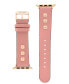 Фото #1 товара Women's Pink Faux Leather Stud Accented Band Compatible with 38/40/41mm Apple Watch