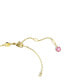 Mixed Cuts, Flower, Pink, Gold-Tone Gema Bracelet