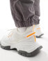 Фото #3 товара ASOS DESIGN chunky knitted trainers in white and orange