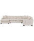 Фото #3 товара CLOSEOUT! Juliam 4-Pc. Fabric Chaise Sectional Sofa, Created for Macy's