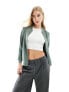 Фото #1 товара Vero Moda lightweight zip front bomber jacket in green