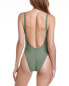 Фото #2 товара Stella Mccartney Logo Tape One-Piece Women's Green Xs