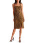 ფოტო #1 პროდუქტის Women's Giselle Leopard-Print Side-Slit Dress