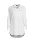 ფოტო #1 პროდუქტის Women's Linen Roll Sleeve Over d Relaxed Tunic Top