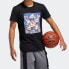 Фото #6 товара adidas SHANGHAI TEE 篮球运动短袖T恤 男款 黑色 / Футболка Adidas SHANGHAI TEE T GE1058