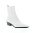 Bruno Magli Campo BW1CAMG8 Womens White Leather Slip On Chelsea Boots 9.5